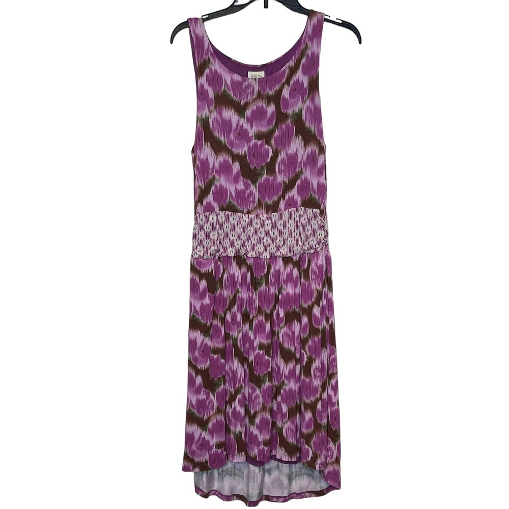 Matilda Jane Hello Lovely Adore Me Purple Floral Hi Low Jersey Dress Women Large